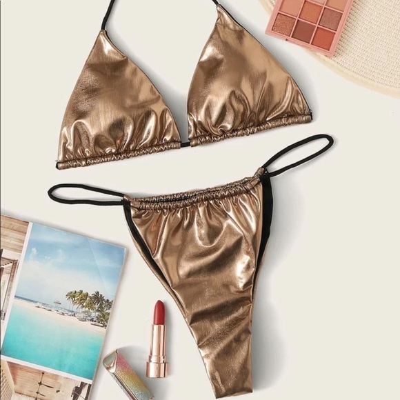 gold bikini set